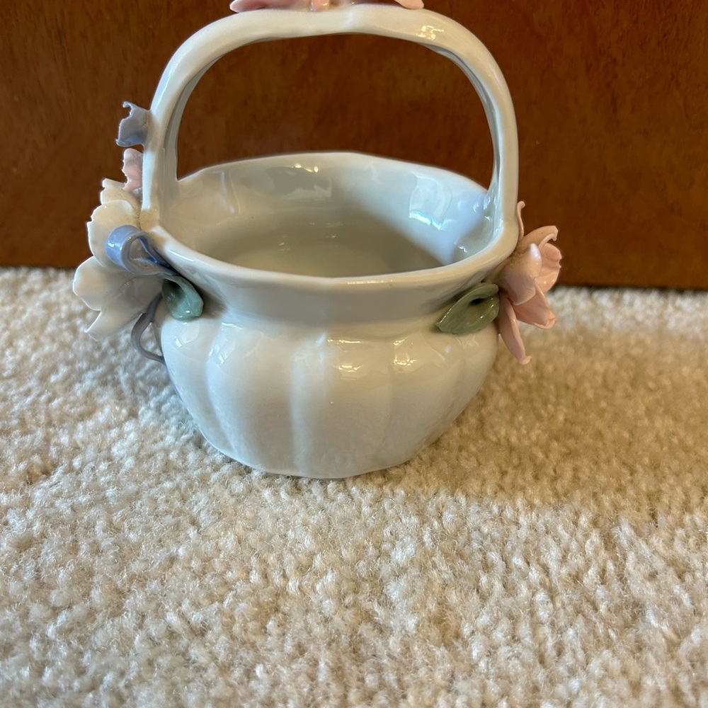 Floral Ceramic Basket